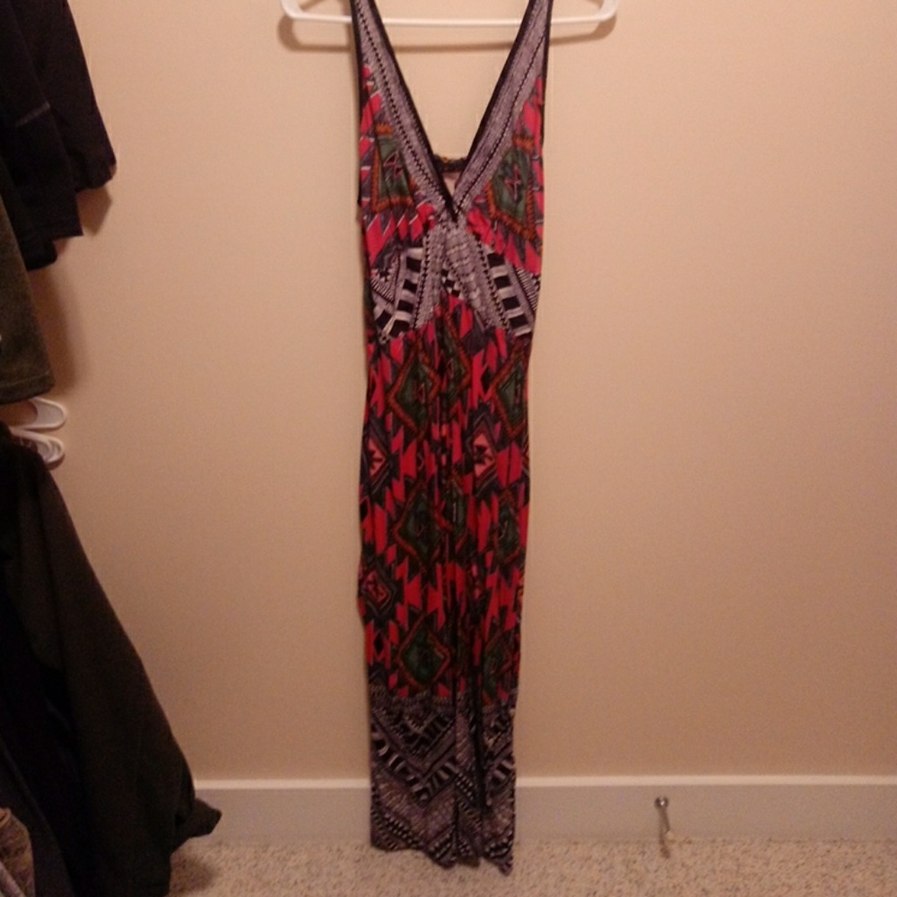 Multi colored Maxi dress worn once